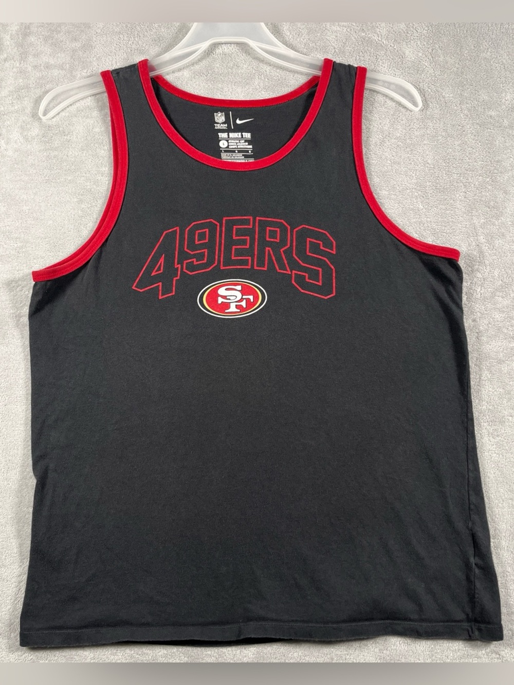Nike San Francisco 49ers Tank Top Men Red/Black NFL Team Apparel Athletic Cut L